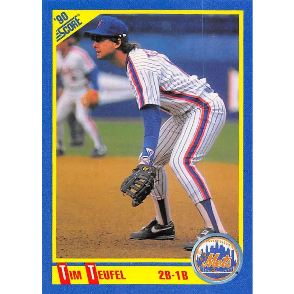1990 Score #501 Tim Teufel UER NM-MT New York Mets Baseball Card - Baseball Card Single