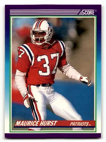 Maurice Hurst Patriots football card with original gloss from 1990 Score #502