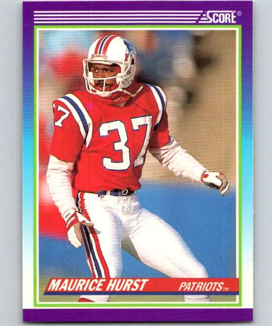 1990 Score #502 Maurice Hurst NM-MT RC Rookie New England Patriots Football Card - Football Card Single