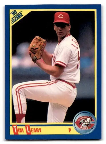 Original gloss of Tim Leary baseball card from 1990 Score #504 featuring Simply Sandoval