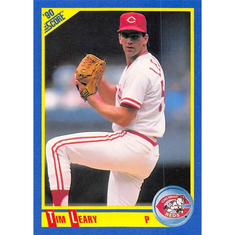 1990 Score #504 Tim Leary NM-MT Cincinnati Reds Baseball Card - Baseball Card Single