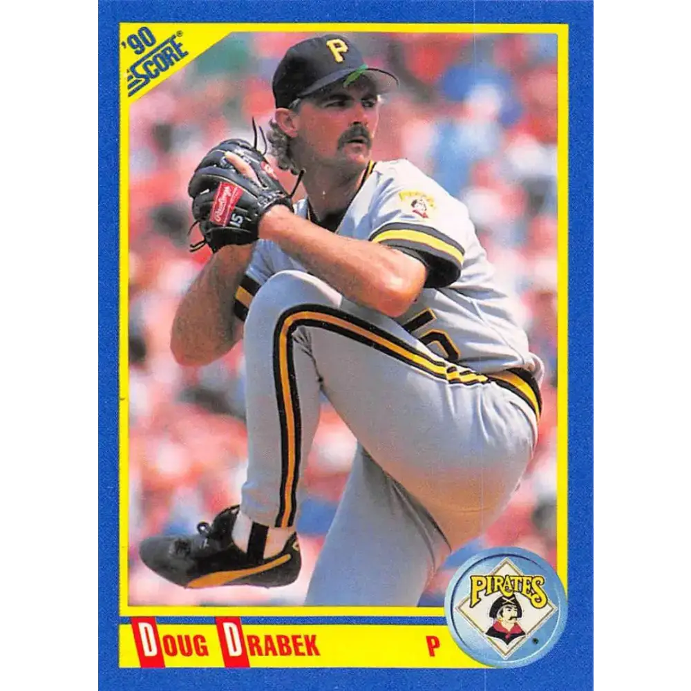 1990 Score #505 Doug Drabek NM-MT Pittsburgh Pirates Baseball Card - Baseball Card Single