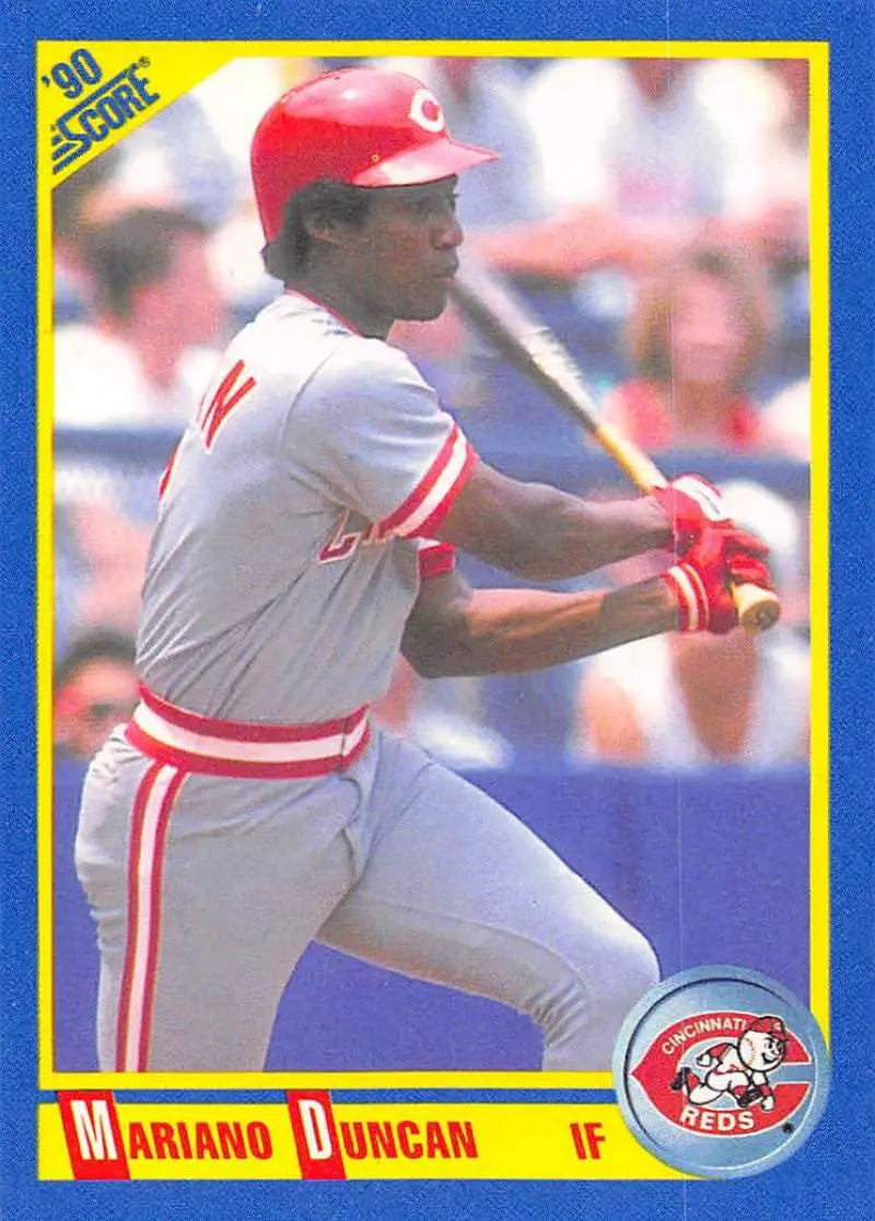 1990 Score #506 Mariano Duncan EX Excellent Cincinnati Reds Baseball Card - Baseball Card Single