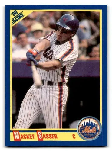 Original gloss Mackey Sasser baseball card from 1990 Score #510 simply Sandoval