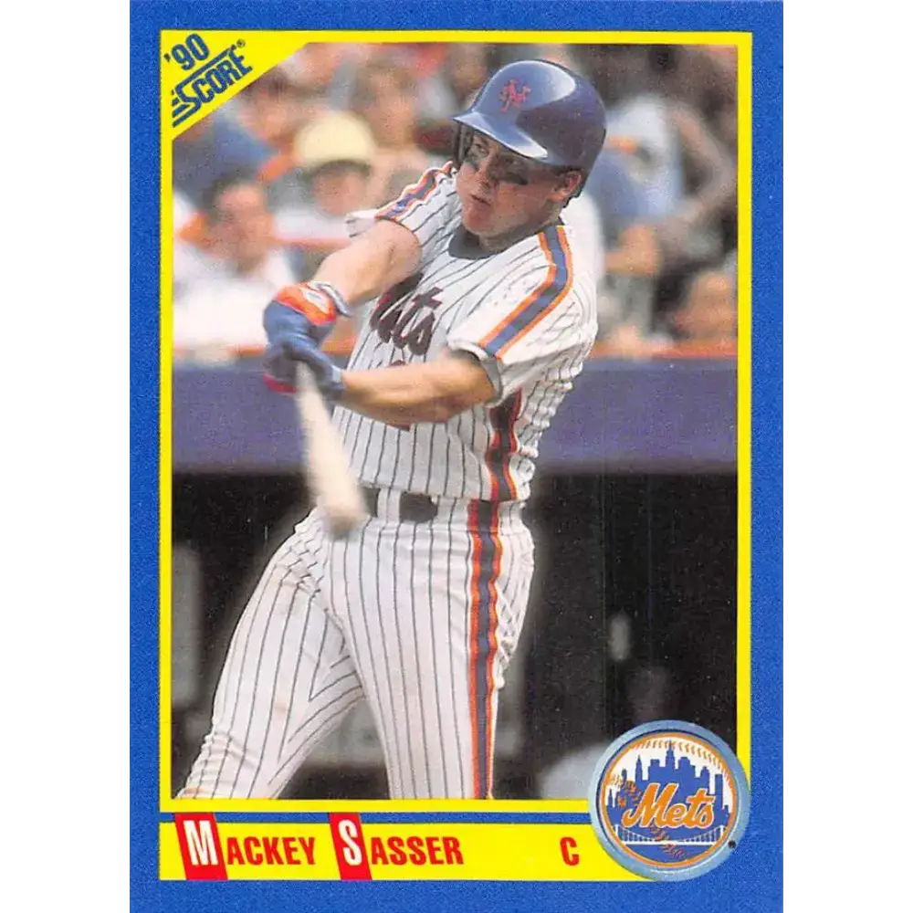 1990 Score #510 Mackey Sasser NM-MT New York Mets Baseball Card - Baseball Card Single