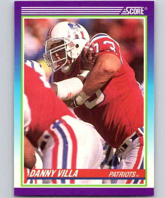 1990 Score #513 Danny Villa NM-MT RC Rookie New England Patriots Football Card - Football Card Single