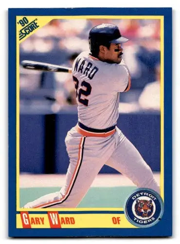 Gary Ward baseball card from 1990 Score with original gloss, featuring Simply Sandoval