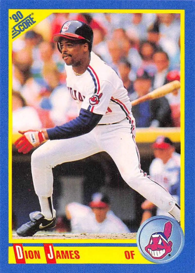 1990 Score #514 Dion James EX Excellent Cleveland Indians Baseball Card - Baseball Card Single