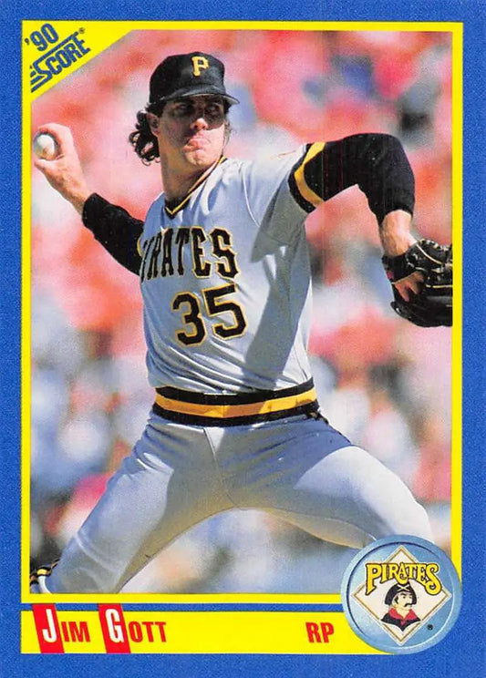 1990 Score #515 Jim Gott EX Excellent Pittsburgh Pirates Baseball Card - Baseball Card Single