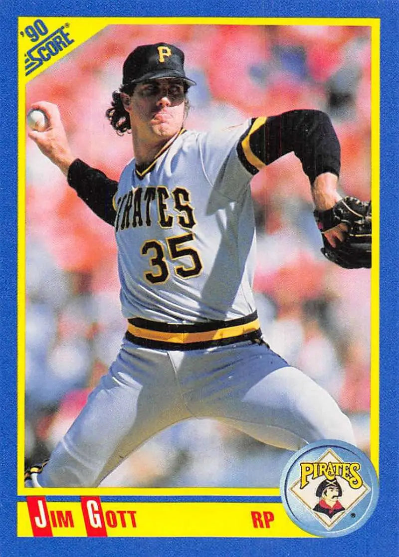1990 Score #515 Jim Gott EX Excellent Pittsburgh Pirates Baseball Card - Baseball Card Single