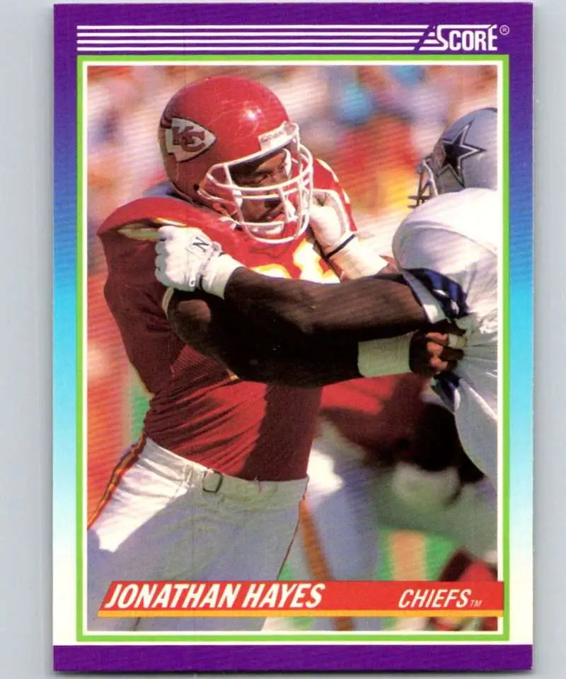 1990 Score #516 Jonathan Hayes NM-MT Kansas City Chiefs Football Card