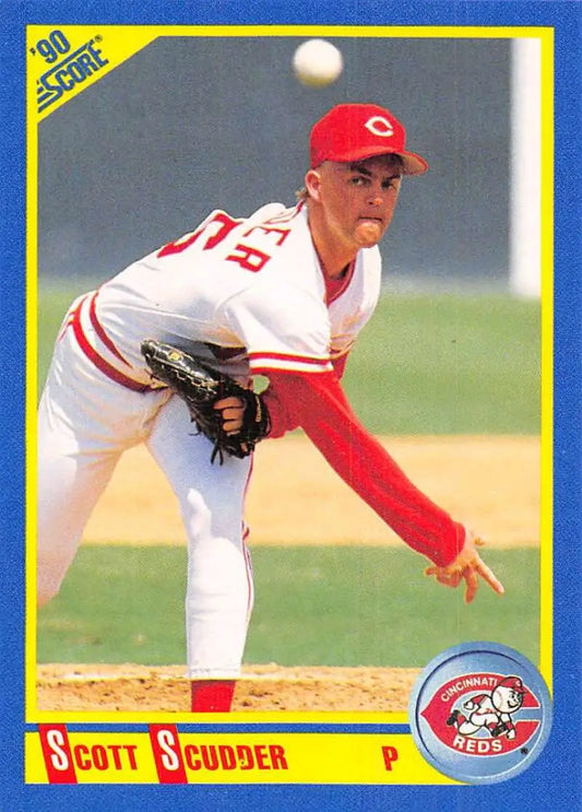 1990 Score #518 Scott Scudder EX Excellent Cincinnati Reds Baseball Card - Baseball Card Single