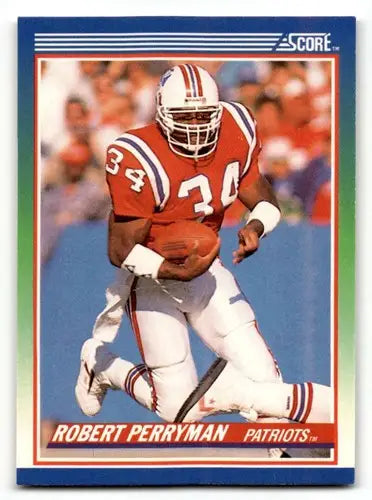 Robert Perryman Patriots football card with original gloss from 1990 Score series