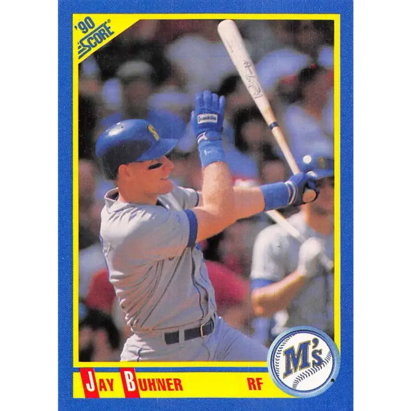 1990 Score #521 Jay Buhner NM-MT Seattle Mariners Baseball Card - Baseball Card Single