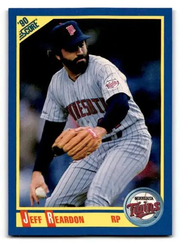 Original gloss Jeff Reardon baseball card from 1990 Score #522 featuring Jeff Reardon