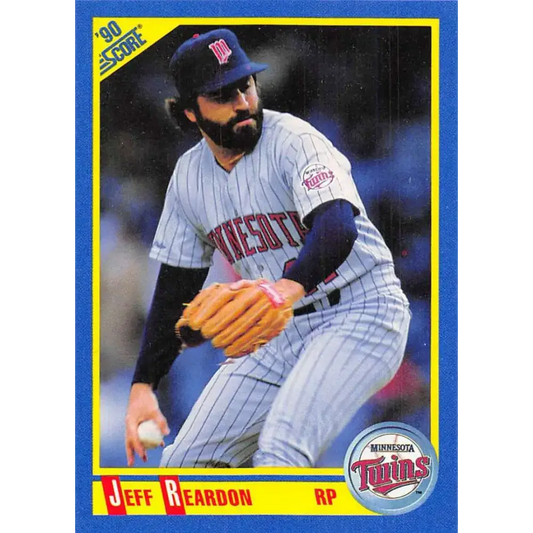 1990 Score #522 Jeff Reardon NM-MT Minnesota Twins Baseball Card - Baseball Card Single