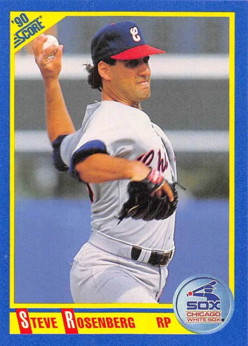 1990 Score #523 Steve Rosenberg EX Excellent Chicago White Sox Baseball Card - Baseball Card Single