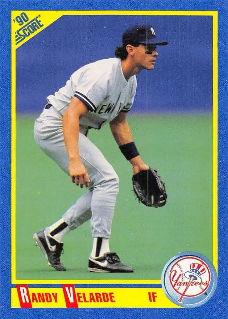 1990 Score #524 Randy Velarde EX Excellent New York Yankees Baseball Card - Baseball Card Single