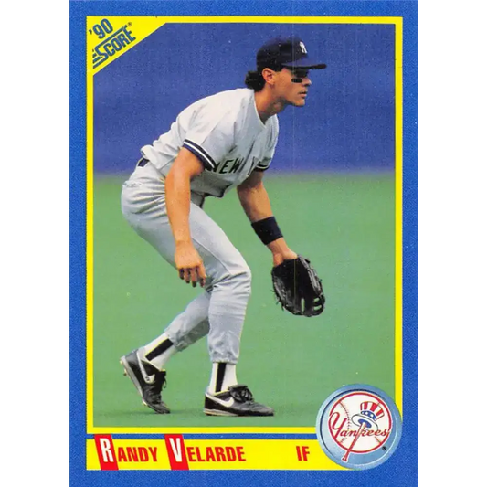 1990 Score #524 Randy Velarde NM-MT New York Yankees Baseball Card - Baseball Card Single