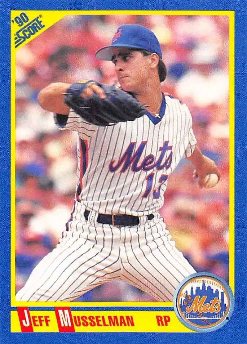 1990 Score #525 Jeff Musselman EX Excellent New York Mets Baseball Card - Baseball Card Single