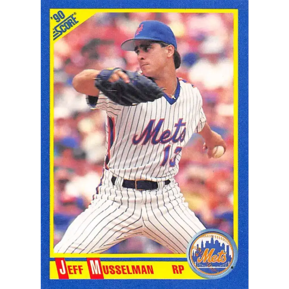 1990 Score #525 Jeff Musselman NM-MT New York Mets Baseball Card - Baseball Card Single