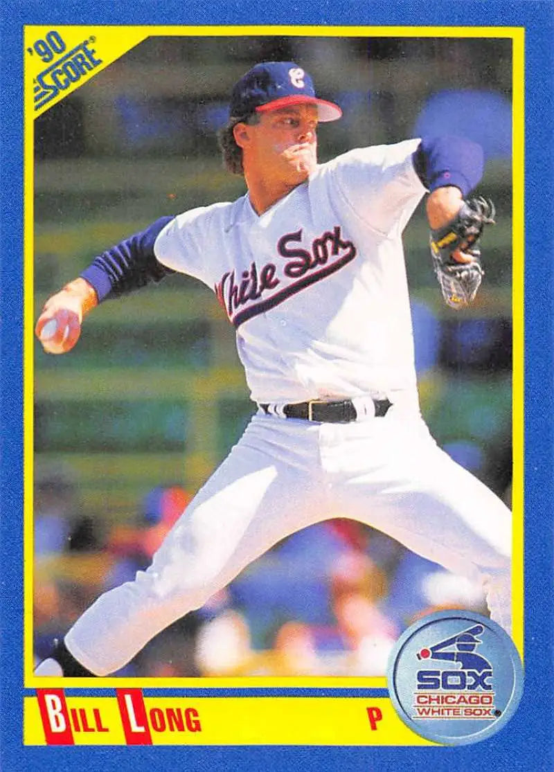 1990 Score #526 Bill Long EX Excellent Chicago White Sox Baseball Card - Baseball Card Single