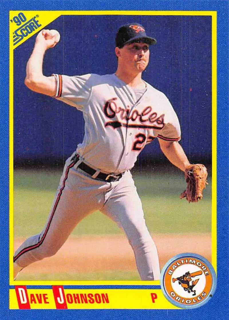 1990 Score #528 Dave Johnson EX Excellent RC Rookie Baltimore Orioles Baseball Card - Baseball Card Single