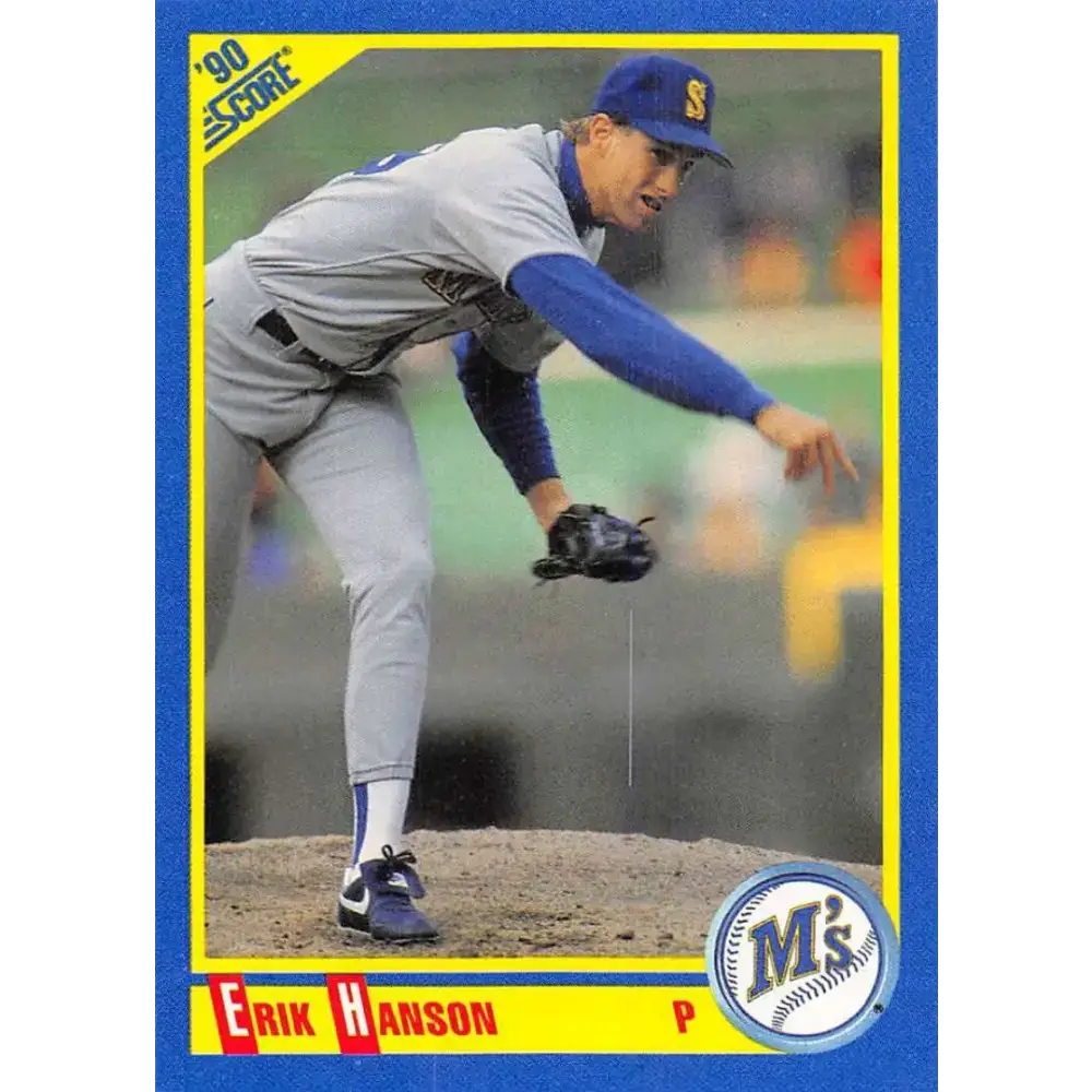 1990 Score #530 Erik Hanson UER NM-MT Seattle Mariners Baseball Card - Baseball Card Single