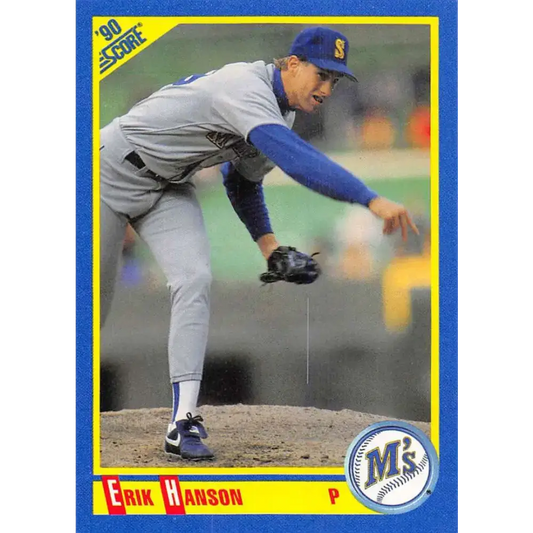 1990 Score #530 Erik Hanson UER NM-MT Seattle Mariners Baseball Card - Baseball Card Single
