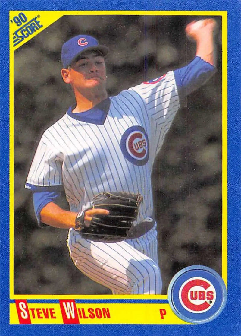 1990 Score #531 Steve Wilson EX Excellent Chicago Cubs Baseball Card - Baseball Card Single