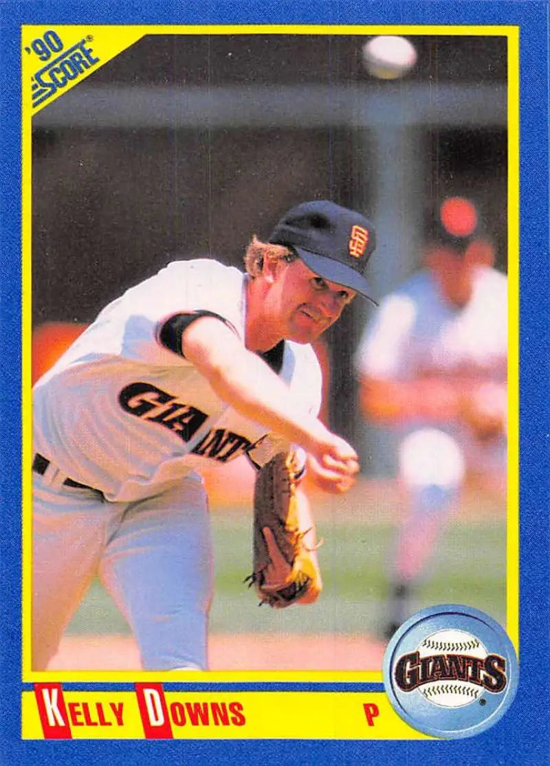 1990 Score #534 Kelly Downs EX Excellent San Francisco Giants Baseball Card - Baseball Card Single
