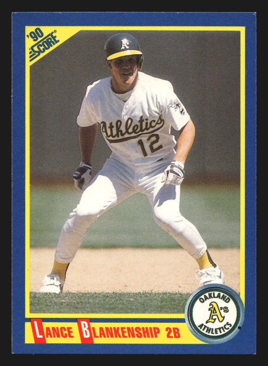 1990 Score #536 Lance Blankenship Oakland Athletics - Baseball Card Single