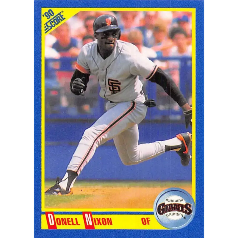 1990 Score #538 Donell Nixon NM-MT San Francisco Giants Baseball Card - Baseball Card Single