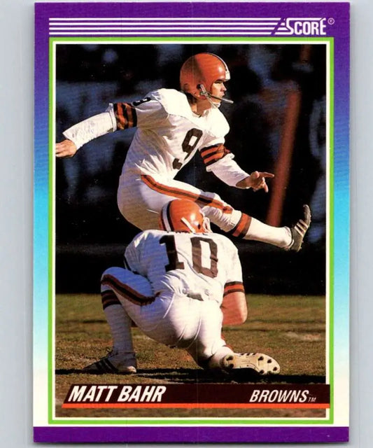 1990 Score #538 Matt Bahr NM-MT Cleveland Browns Football Card