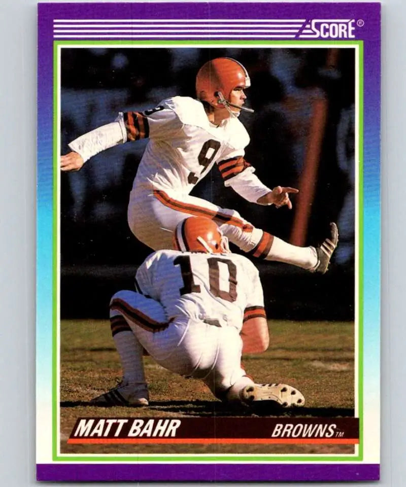 1990 Score #538 Matt Bahr NM-MT Cleveland Browns Football Card - Football Card Single