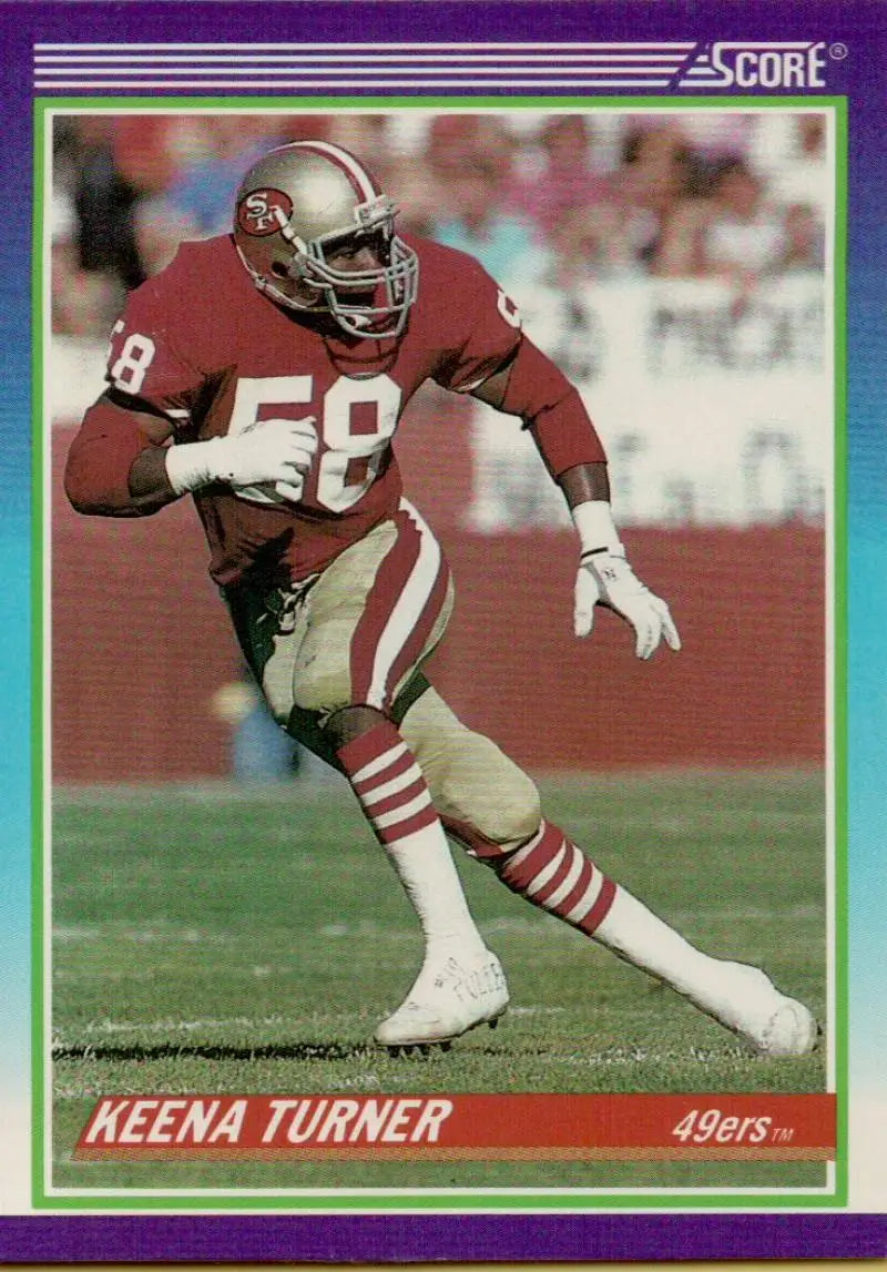 1990 Score #539 Keena Turner NM-MT San Francisco 49ers Football Card - Football Card Single