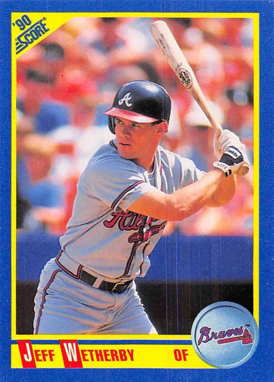 1990 Score #540 Jeff Wetherby EX Excellent RC Rookie Atlanta Braves Baseball Card