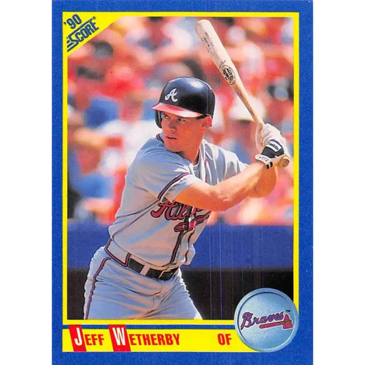 1990 Score #540 Jeff Wetherby NM-MT RC Rookie Atlanta Braves Baseball Card - Baseball Card Single