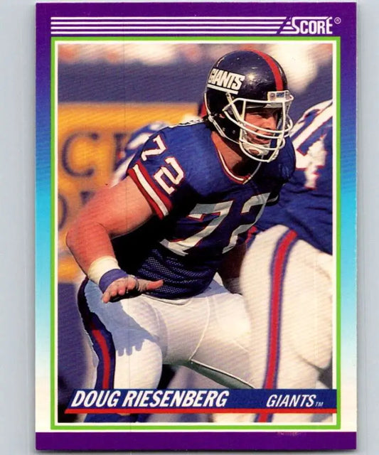 1990 Score #542 Doug Riesenberg NM-MT RC Rookie New York Giants Football Card - Football Card Single