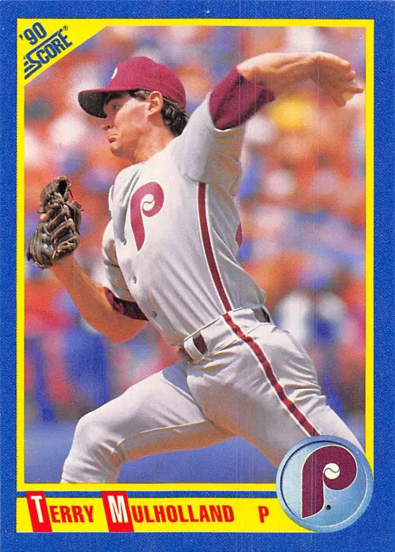 1990 Score #542 Terry Mulholland EX Excellent Philadelphia Phillies Baseball Card - Baseball Card Single