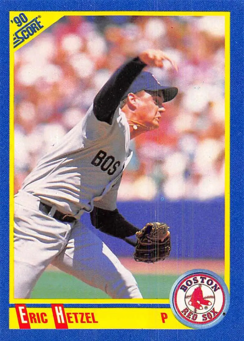 1990 Score #543 Eric Hetzel EX Excellent Boston Red Sox Baseball Card - Baseball Card Single