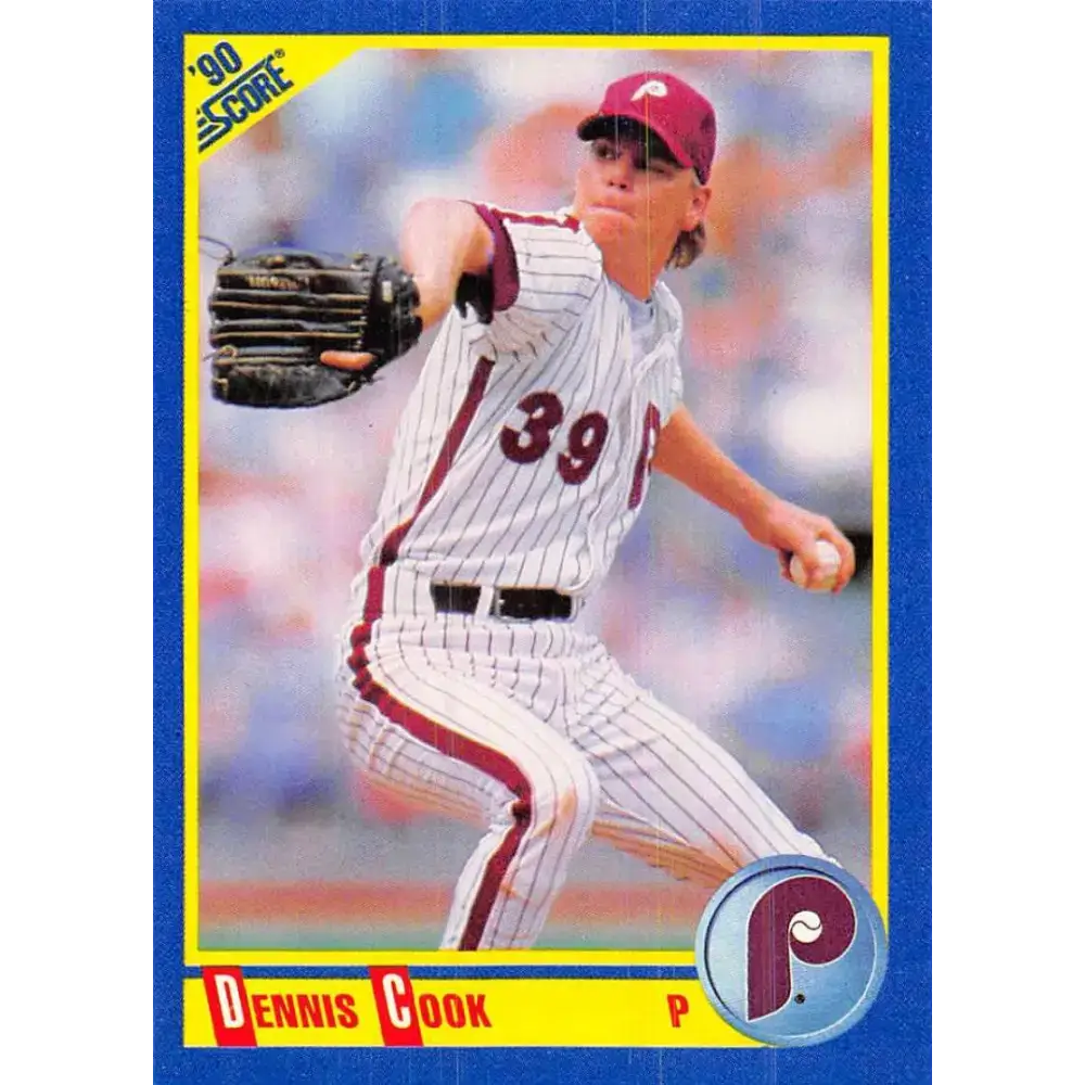 1990 Score #545 Dennis Cook NM-MT Philadelphia Phillies Baseball Card - Baseball Card Single