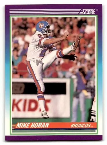 Original gloss Mike Horan Denver football card from 1990 Score #546 Horan Denver Broncos