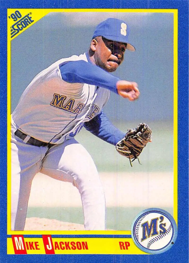 1990 Score #546 Mike Jackson EX Excellent Seattle Mariners Baseball Card - Baseball Card Single