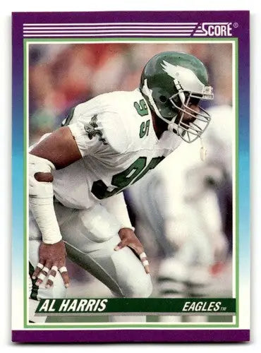 Original gloss Al Harris Philadelphia Eagles football card from 1990 Score series