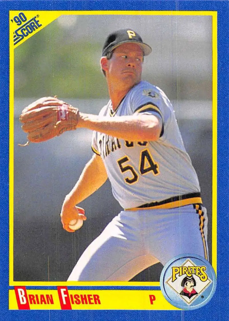 1990 Score #547 Brian Fisher EX Excellent Pittsburgh Pirates Baseball Card - Baseball Card Single