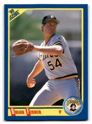 Original gloss of Brian Fisher baseball card from 1990 Score #547 featuring Simply Sandoval