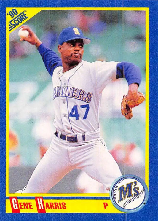 1990 Score #548 Gene Harris EX Excellent Seattle Mariners Baseball Card