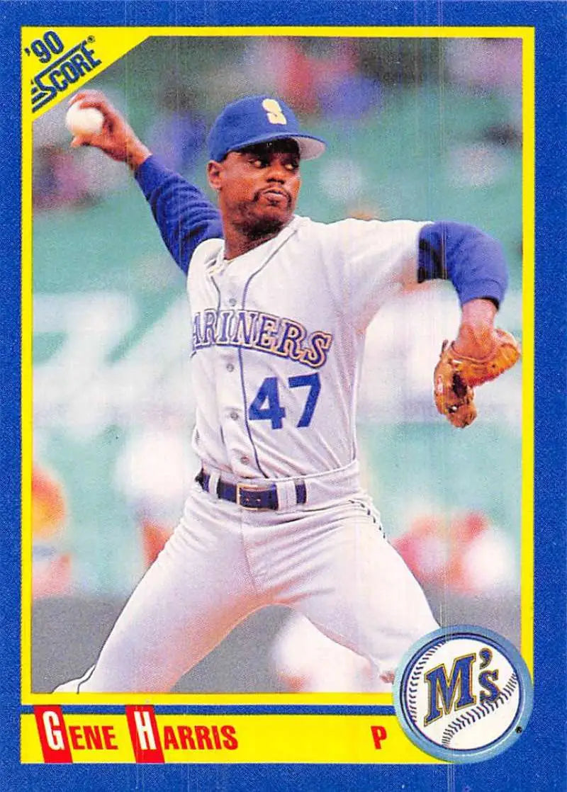 1990 Score #548 Gene Harris EX Excellent Seattle Mariners Baseball Card - Baseball Card Single