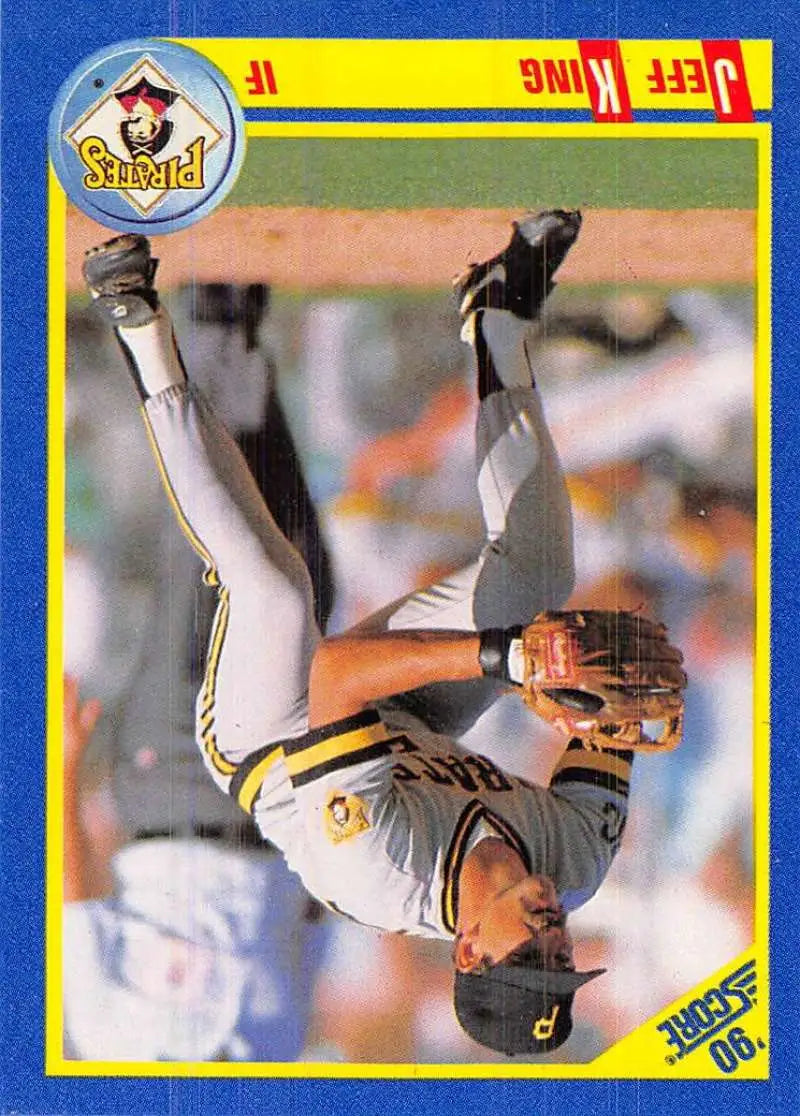 1990 Score #549 Jeff King EX Excellent Pittsburgh Pirates Baseball Card - Baseball Card Single